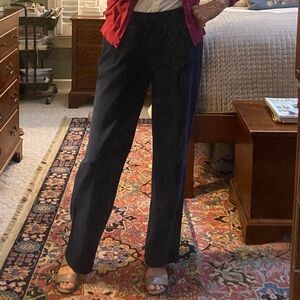 Lands' End Deep Blue Active Wide Leg Knit Pants